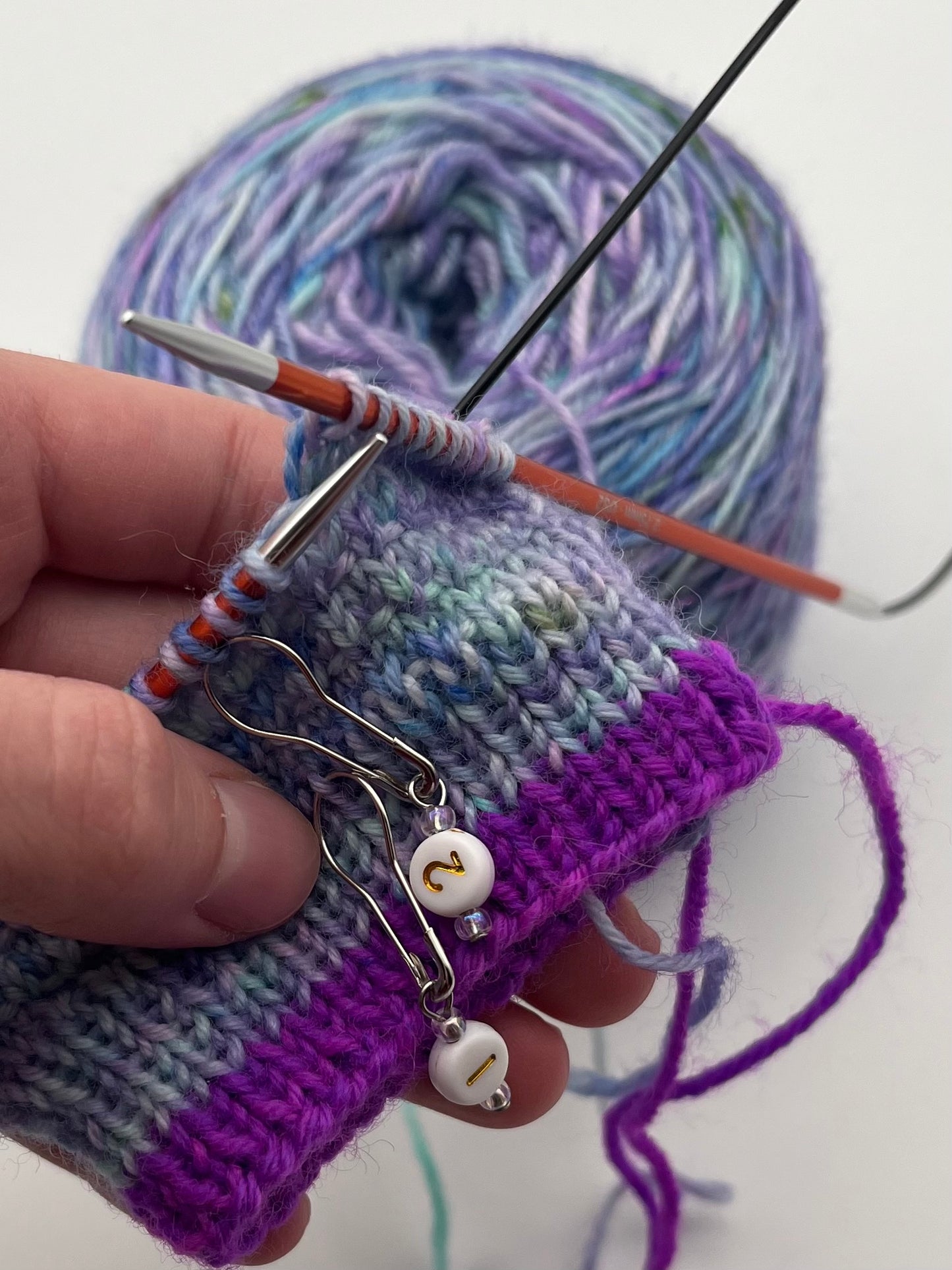 Reihenzähler 1-5 Weiß/Rosa Silber