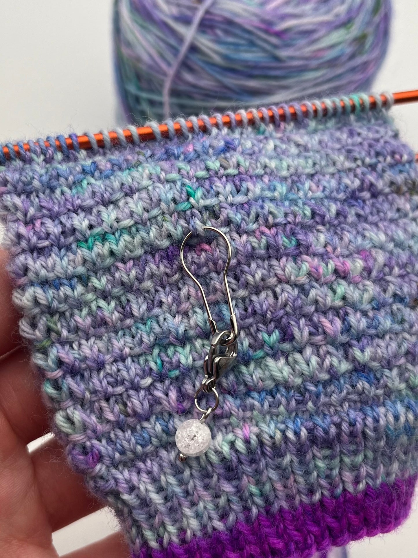 Quarz mit Karabiner 5er Set Silber