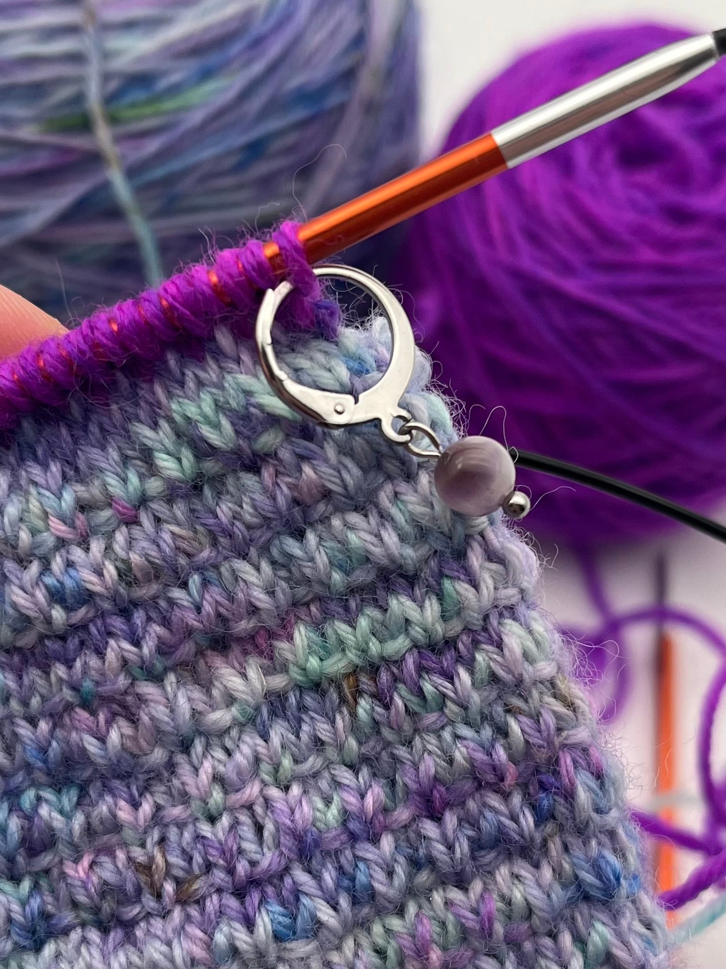 Amethyst mit Huggie 5er Set Silber