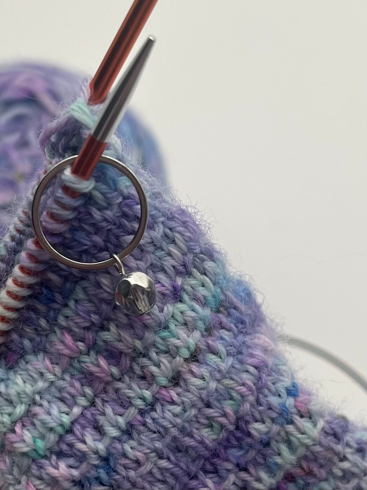 Rondellperlen Schwarz, Bunt, Silber mit großem Ring 3er Set Silber