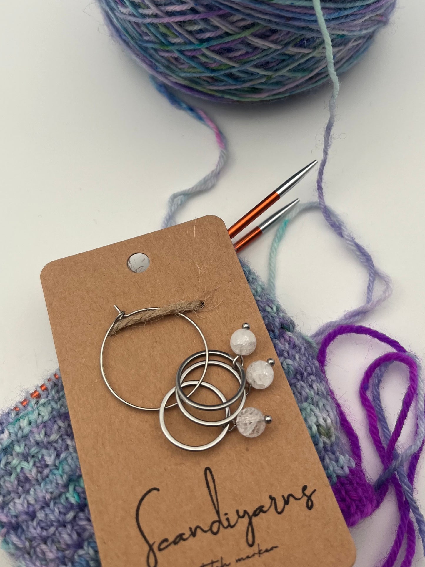 Quarz mit großem Ring 3er Set Silber