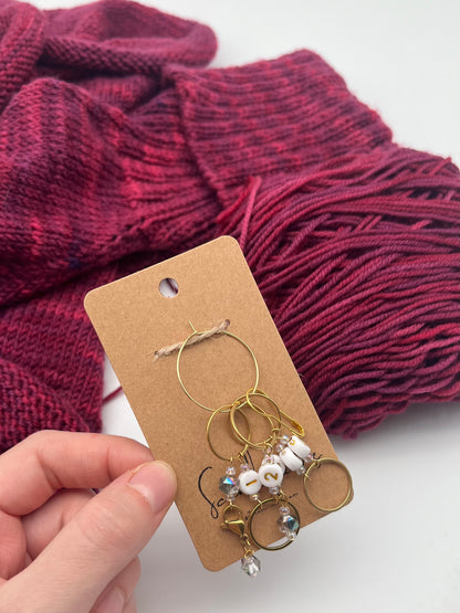 Reihenzähler 1-5 Facettperle mit großem Ring Gold