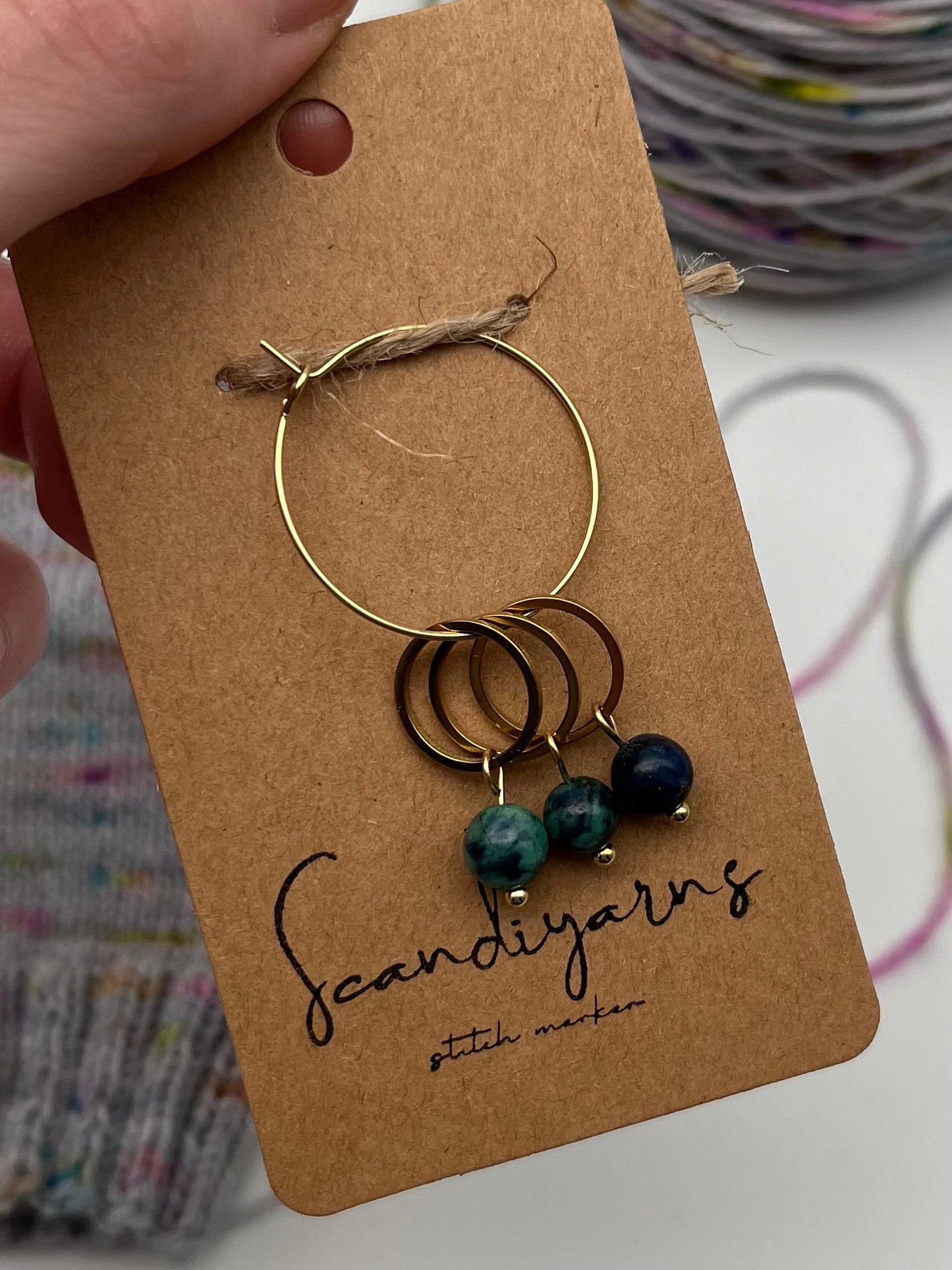 Lapislazuli mit kleinem Ring 3er Set Gold