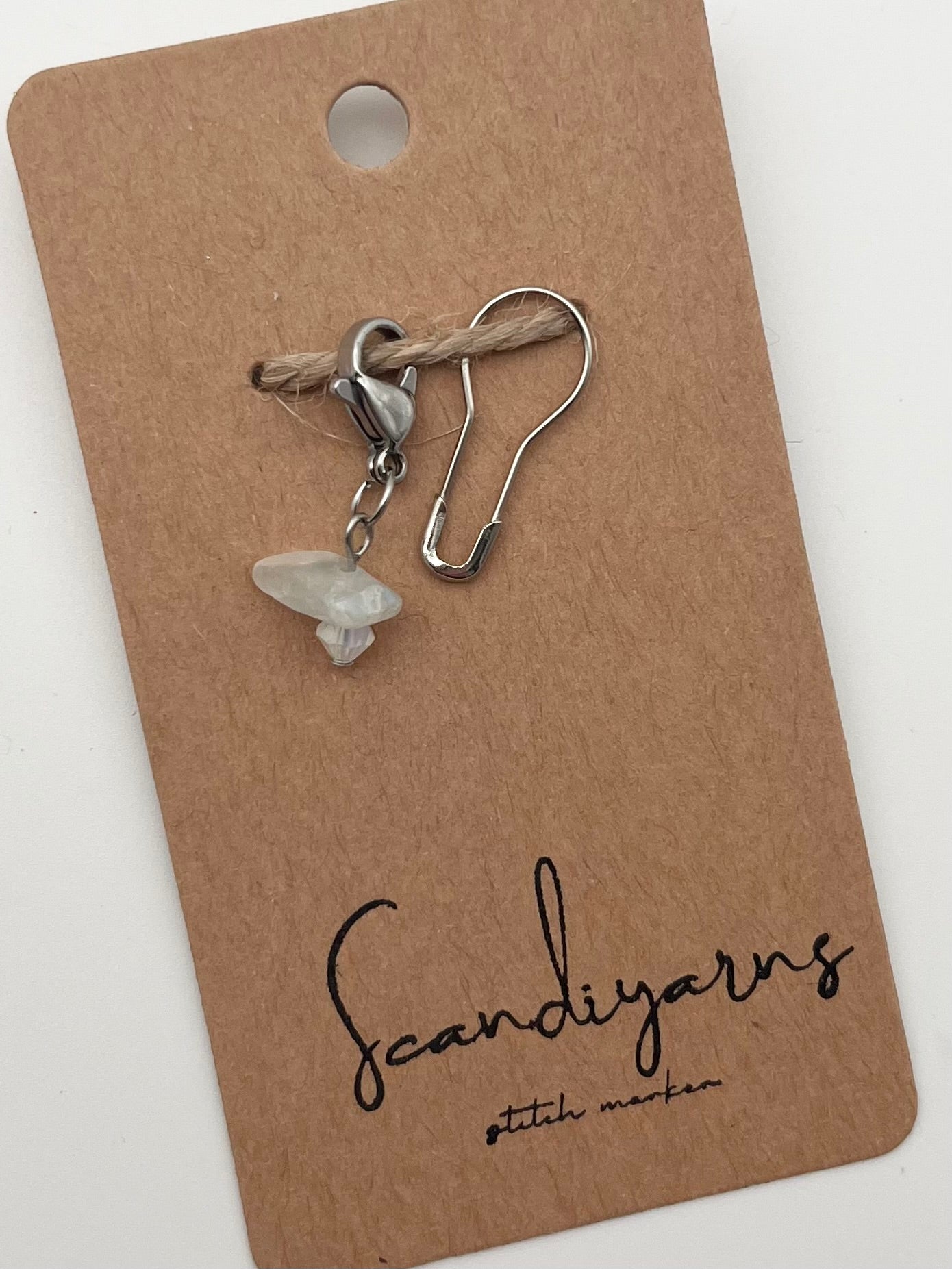 Fluorit und Facettperle mit Karabiner Silber