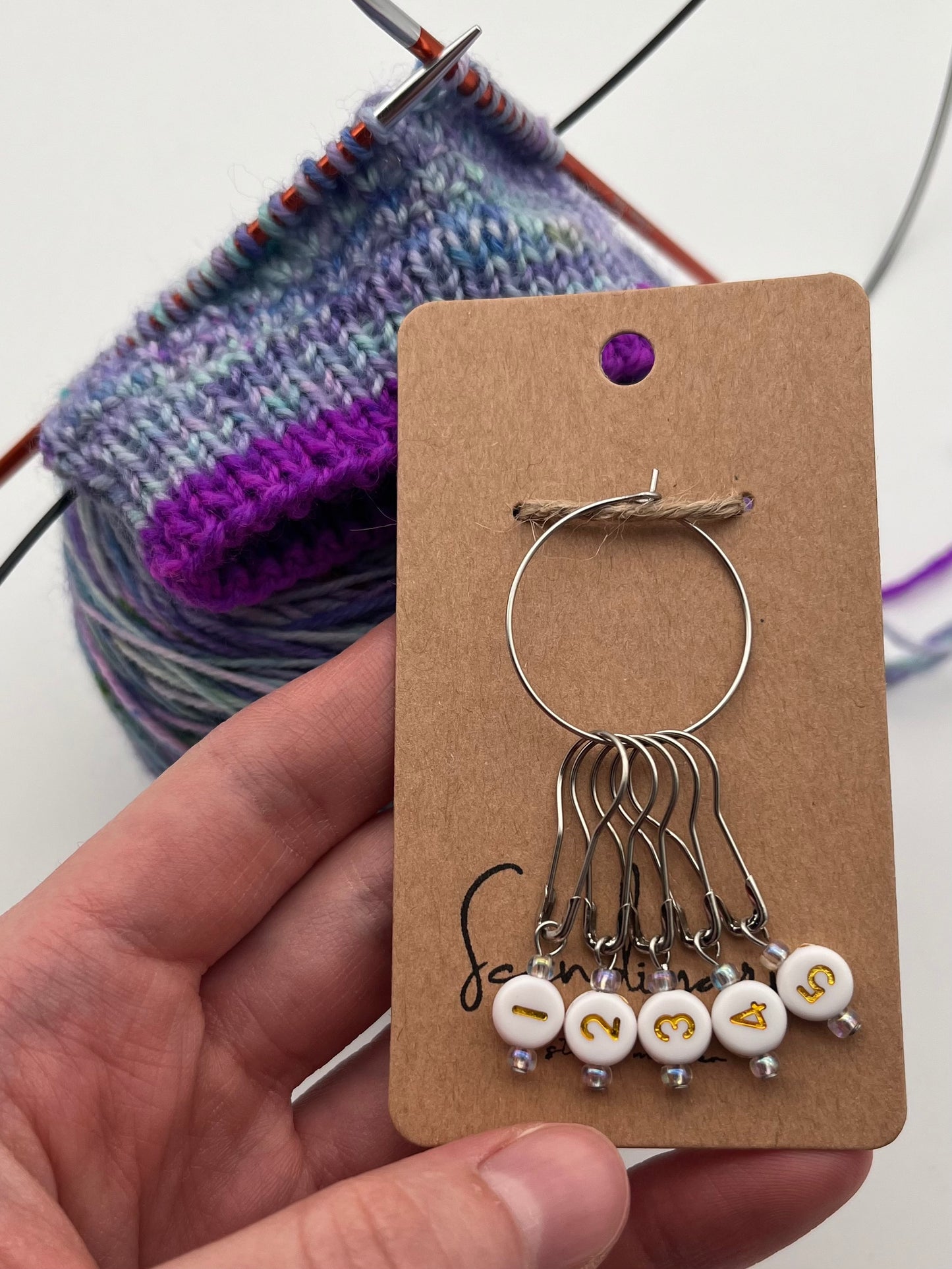 Reihenzähler 1-5 Weiß/Rosa Silber