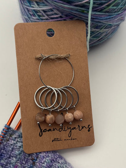 Sonnenstein mit großem Ring 5er Set Silber