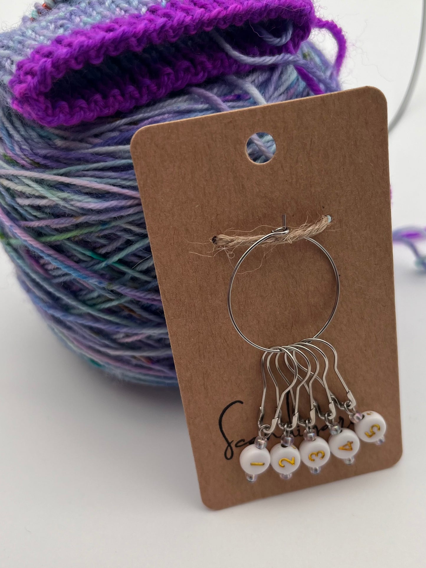 Reihenzähler 1-5 Weiß/Rosa Silber