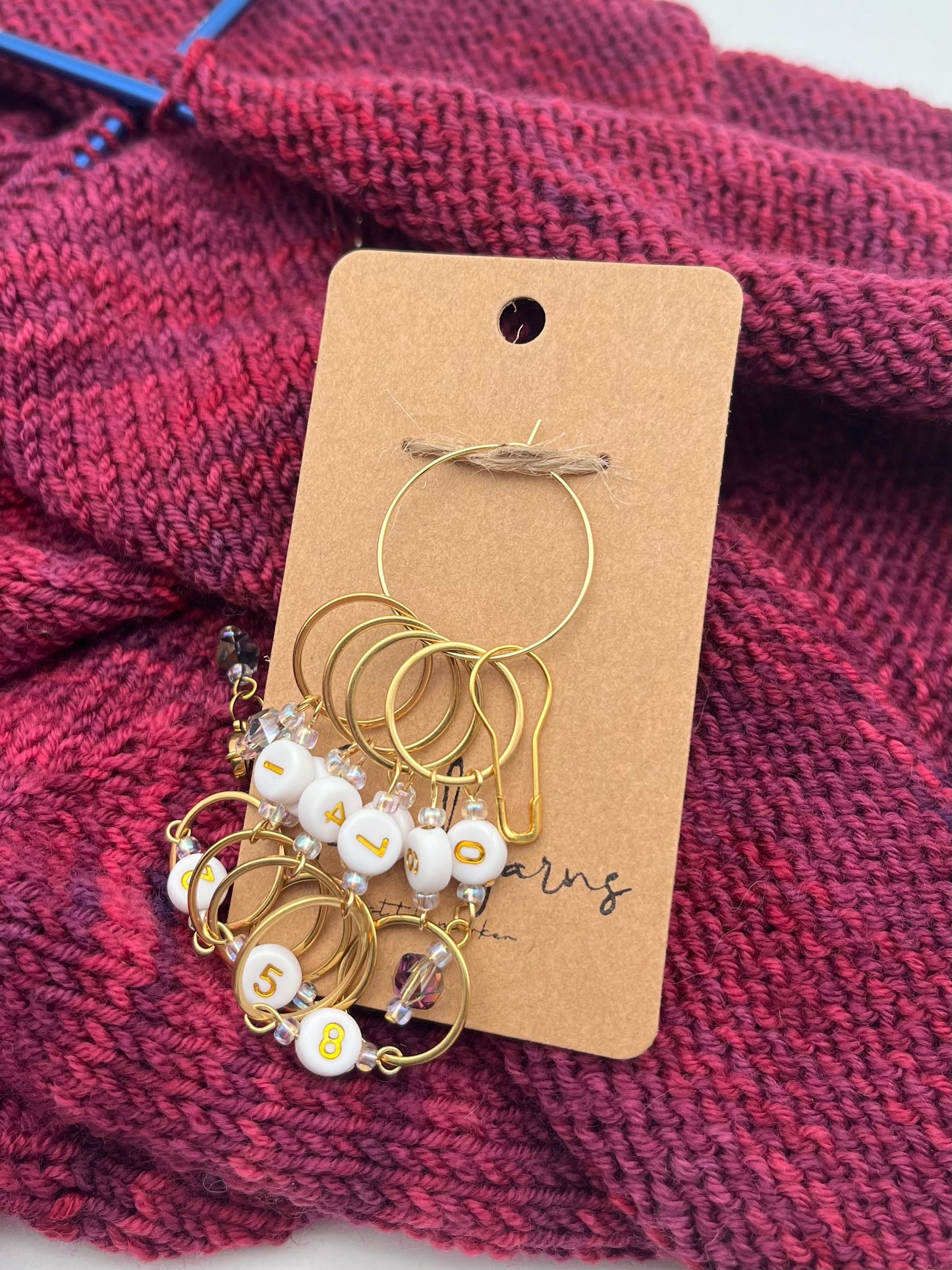 Reihenzähler 1-10 Facettperle mit großem Ring Gold