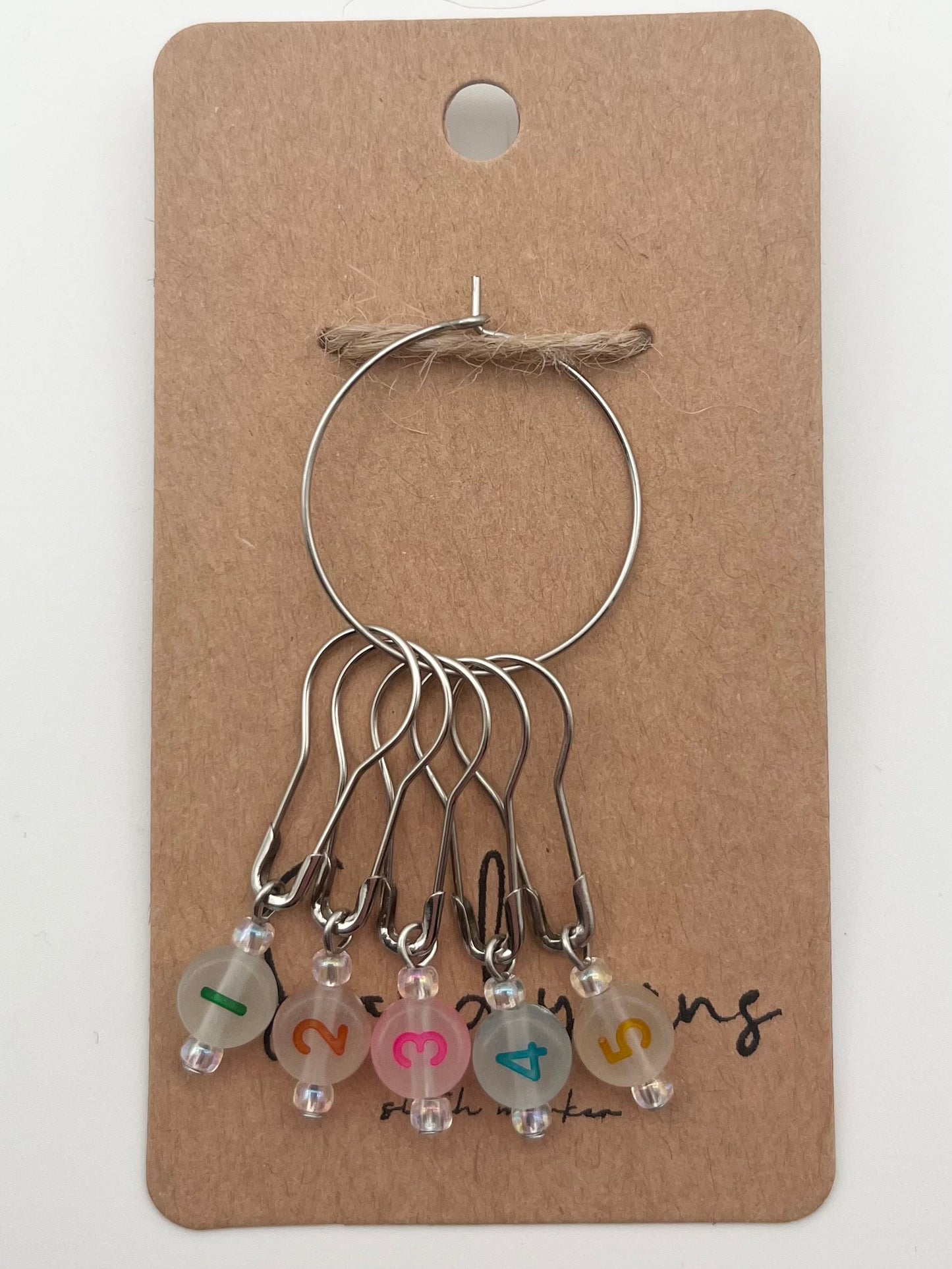 Reihenzähler 1-5 Bunt/Rosa Silber