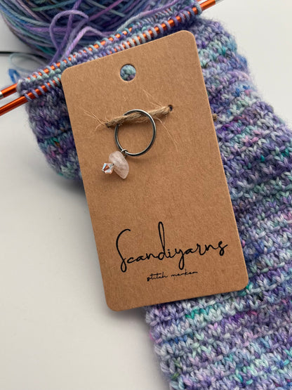 Morganit und Facettperle mit großem Ring Silber