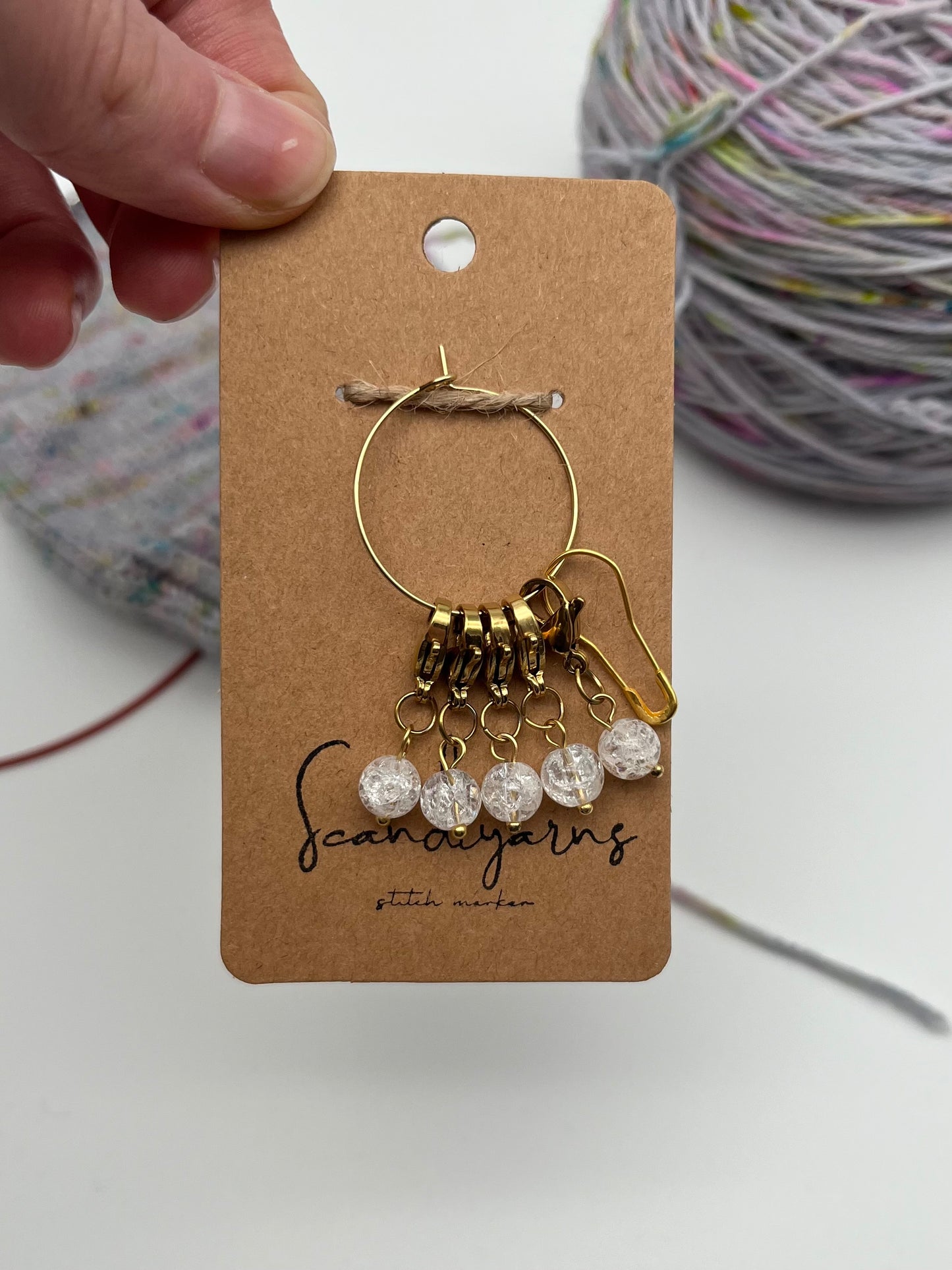 Quarz mit Karabiner 5er Set Gold