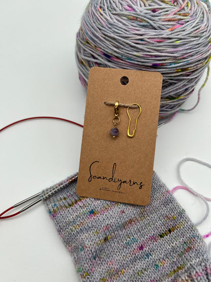 Amethyst mit Karabiner Gold