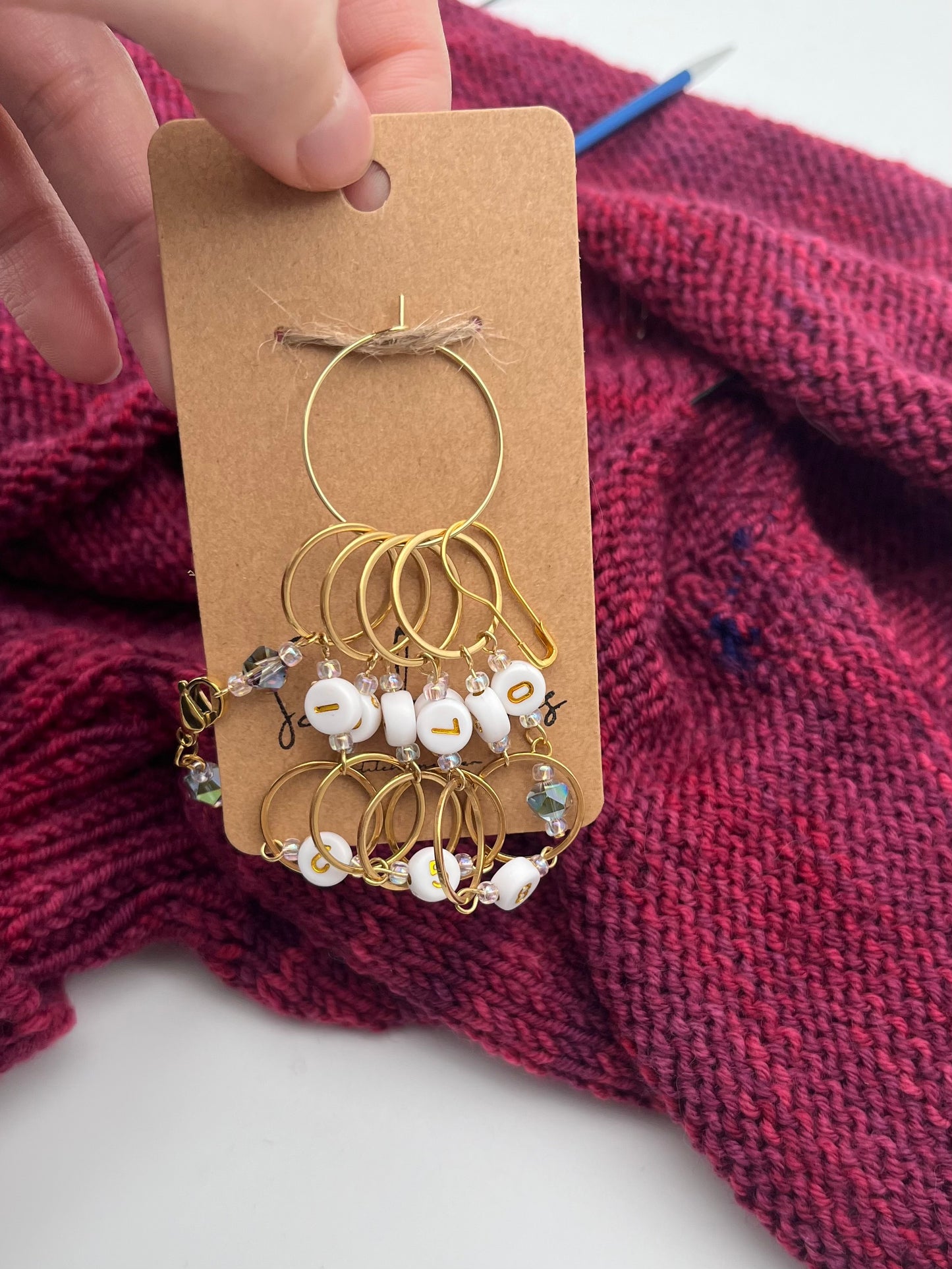 Reihenzähler 1-10 Facettperle mit großem Ring Gold