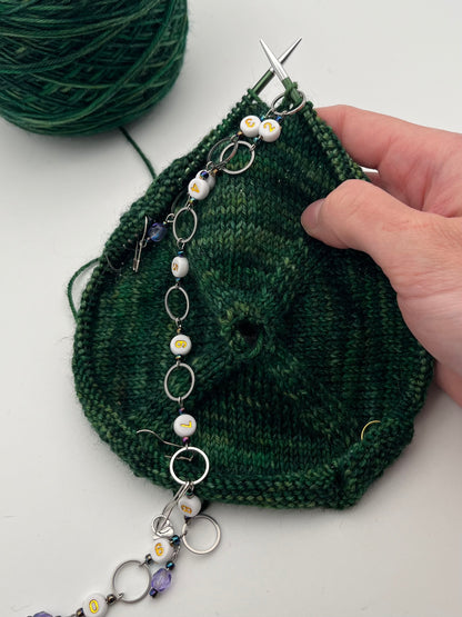 Reihenzähler 1-10 Rondellperle mit kleinem Ring Silber