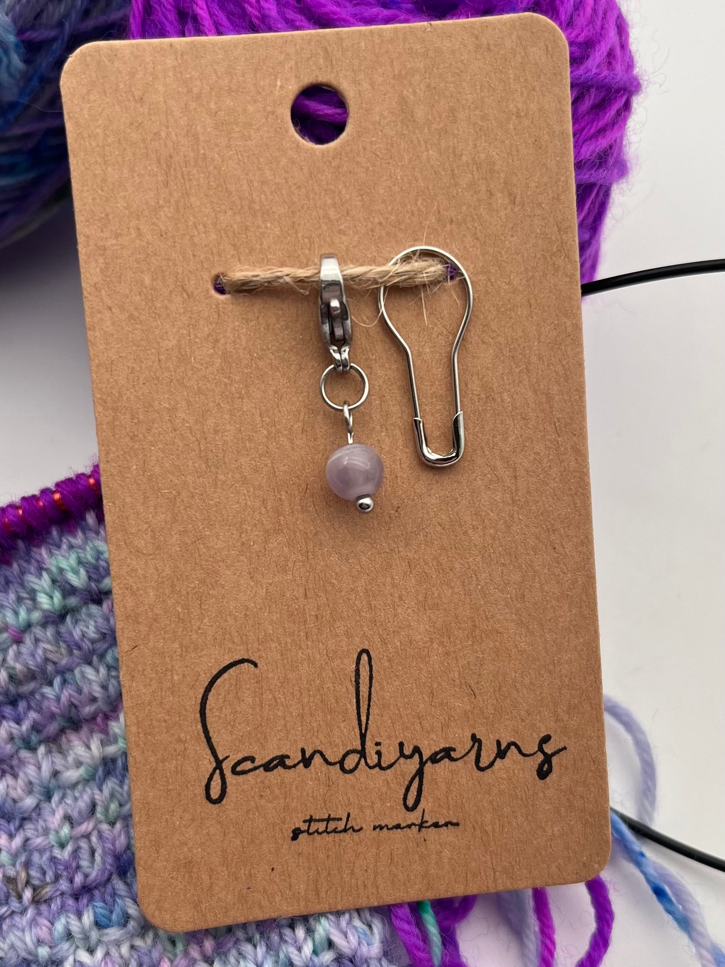 Amethyst mit Karabiner Silber