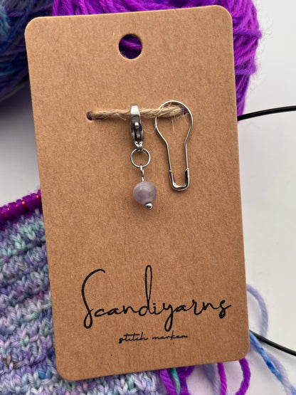 Amethyst mit Karabiner Silber