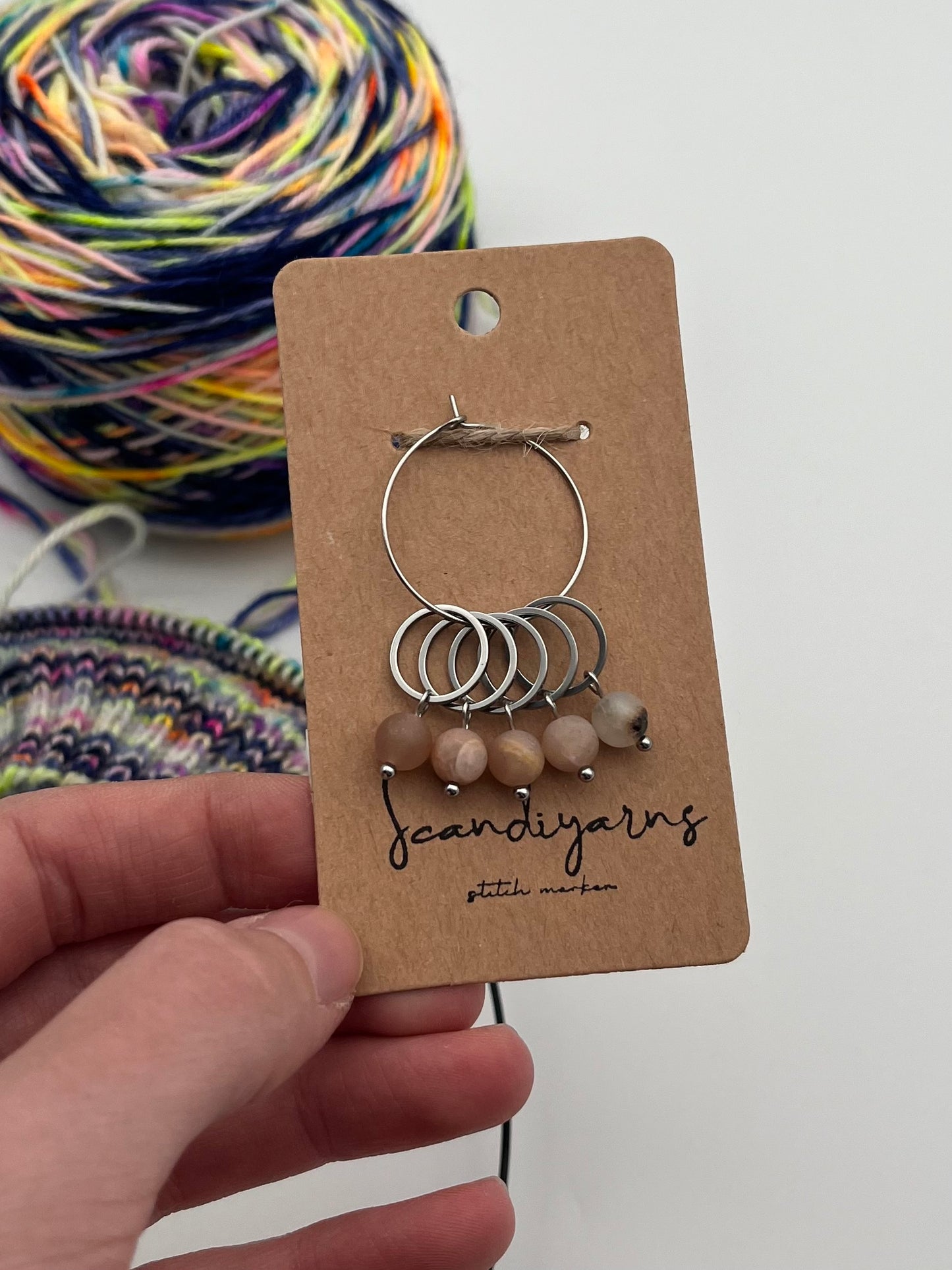 Sonnenstein mit kleinem Ring 5er Set Silber