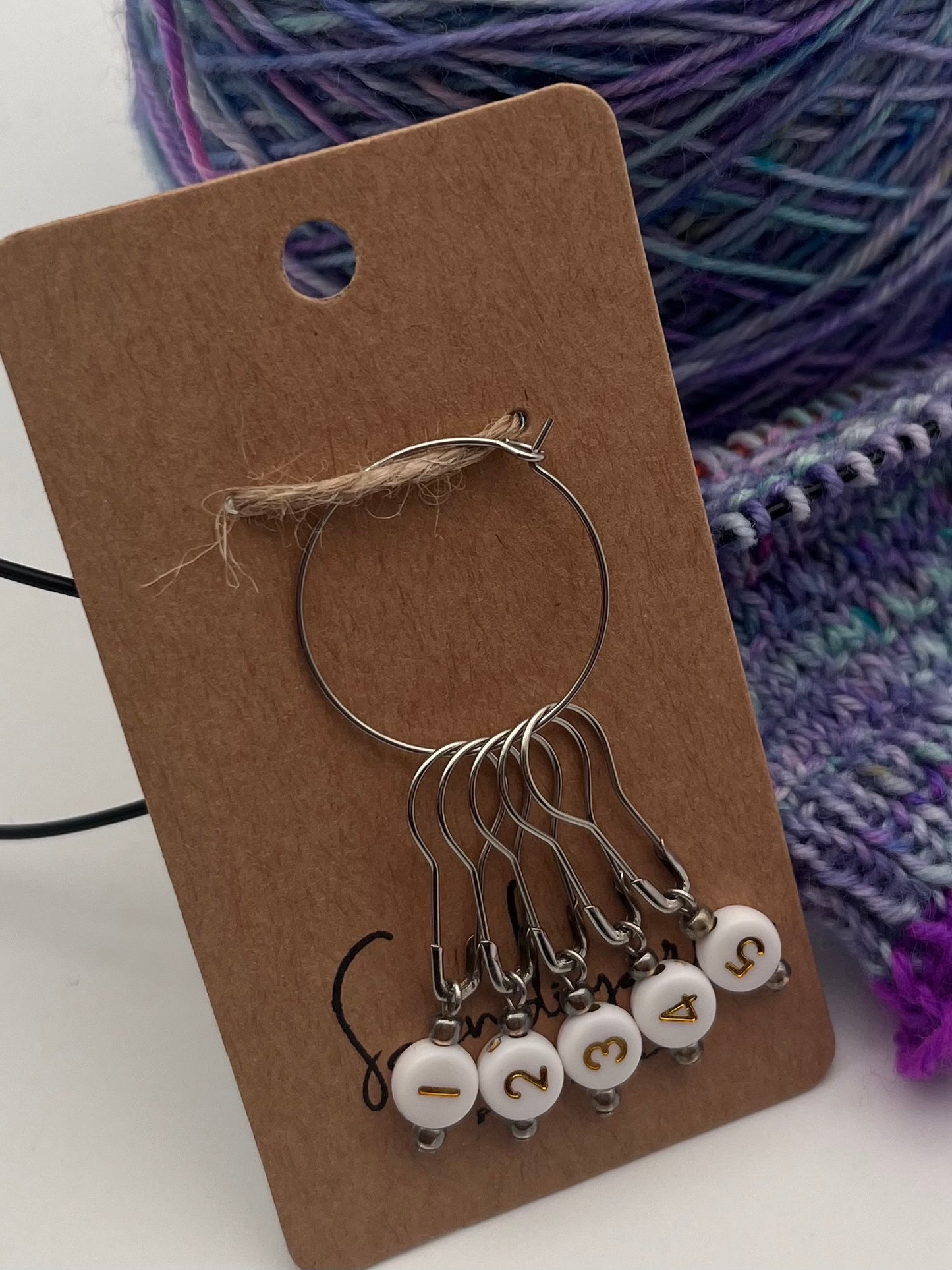 Reihenzähler 1-5 Weiß/Grau Silber