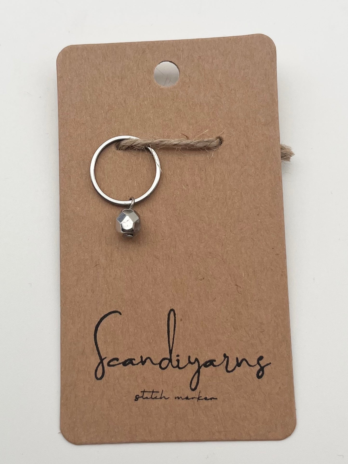 Rondellperle Silber mit großem Ring Silber