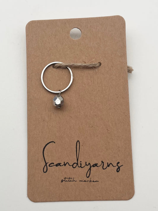 Rondellperle Silber mit großem Ring Silber