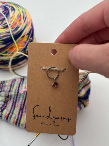 Facettperle Rosa mit kleinem Ring Silber