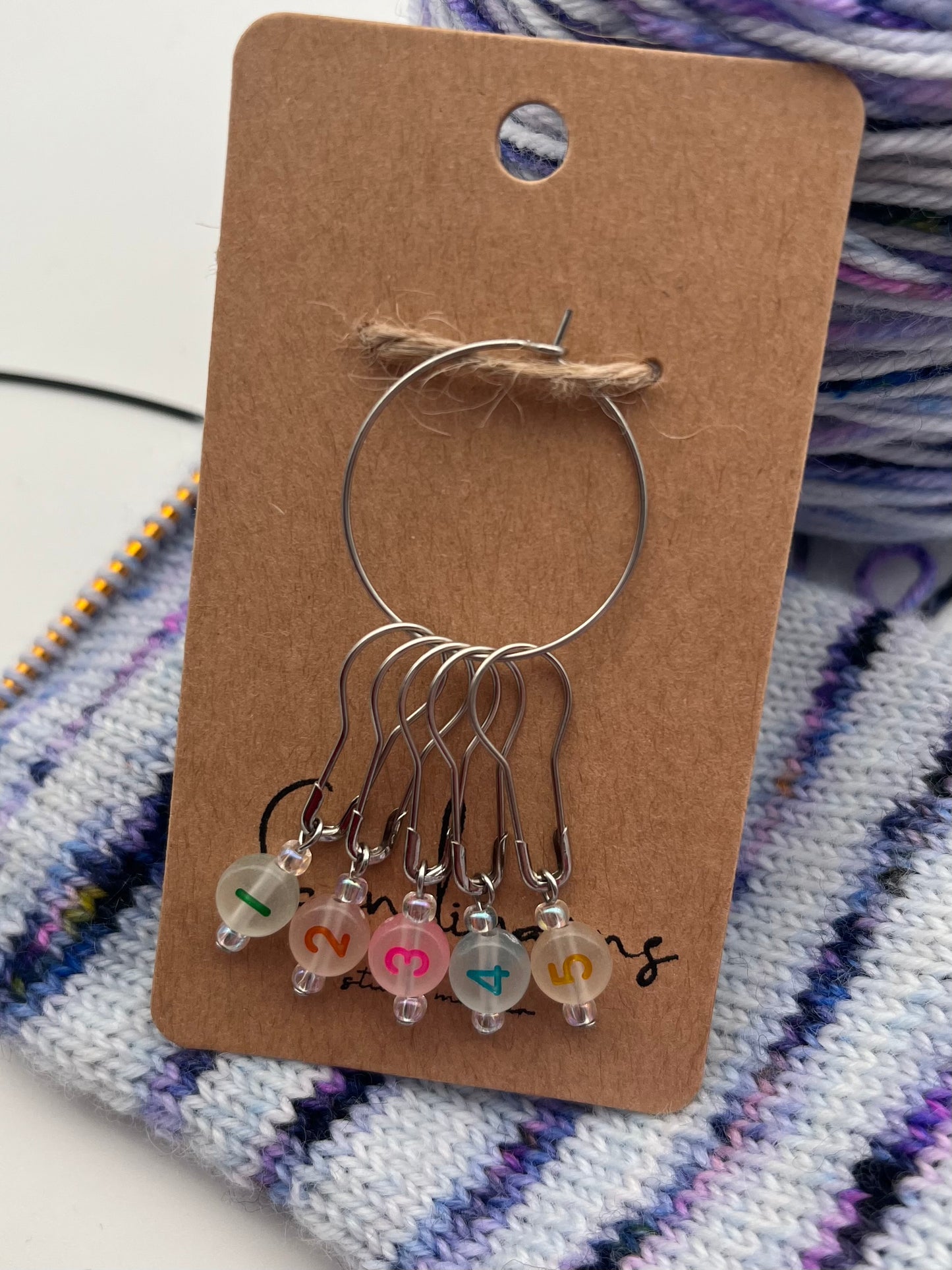 Reihenzähler 1-5 Bunt/Rosa Silber