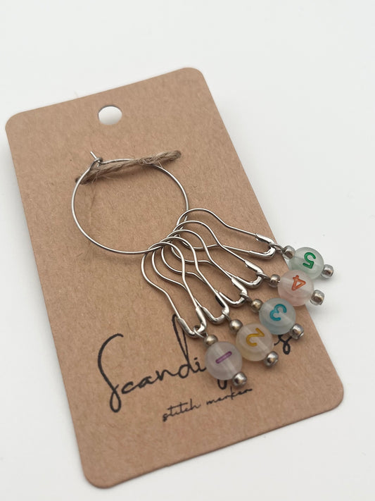 Reihenzähler 1-5 Bunt/Grau Silber