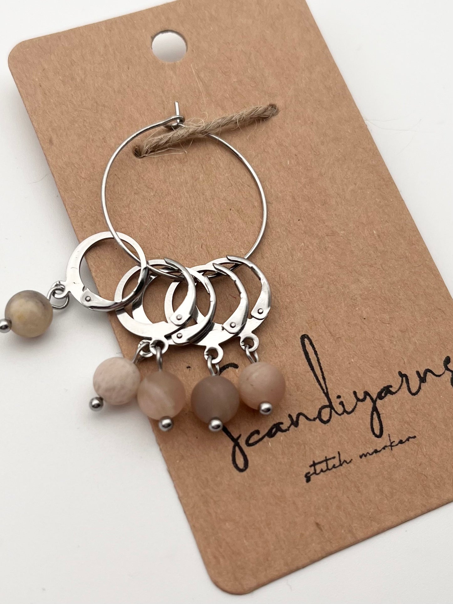 Sonnenstein mit Huggie 5er Set Silber