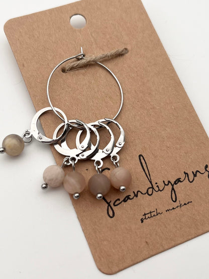 Sonnenstein mit Huggie 5er Set Silber