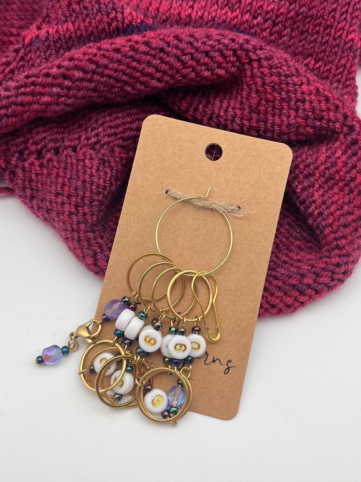 Reihenzähler 1-10 Rondellperle mit großem Ring Gold