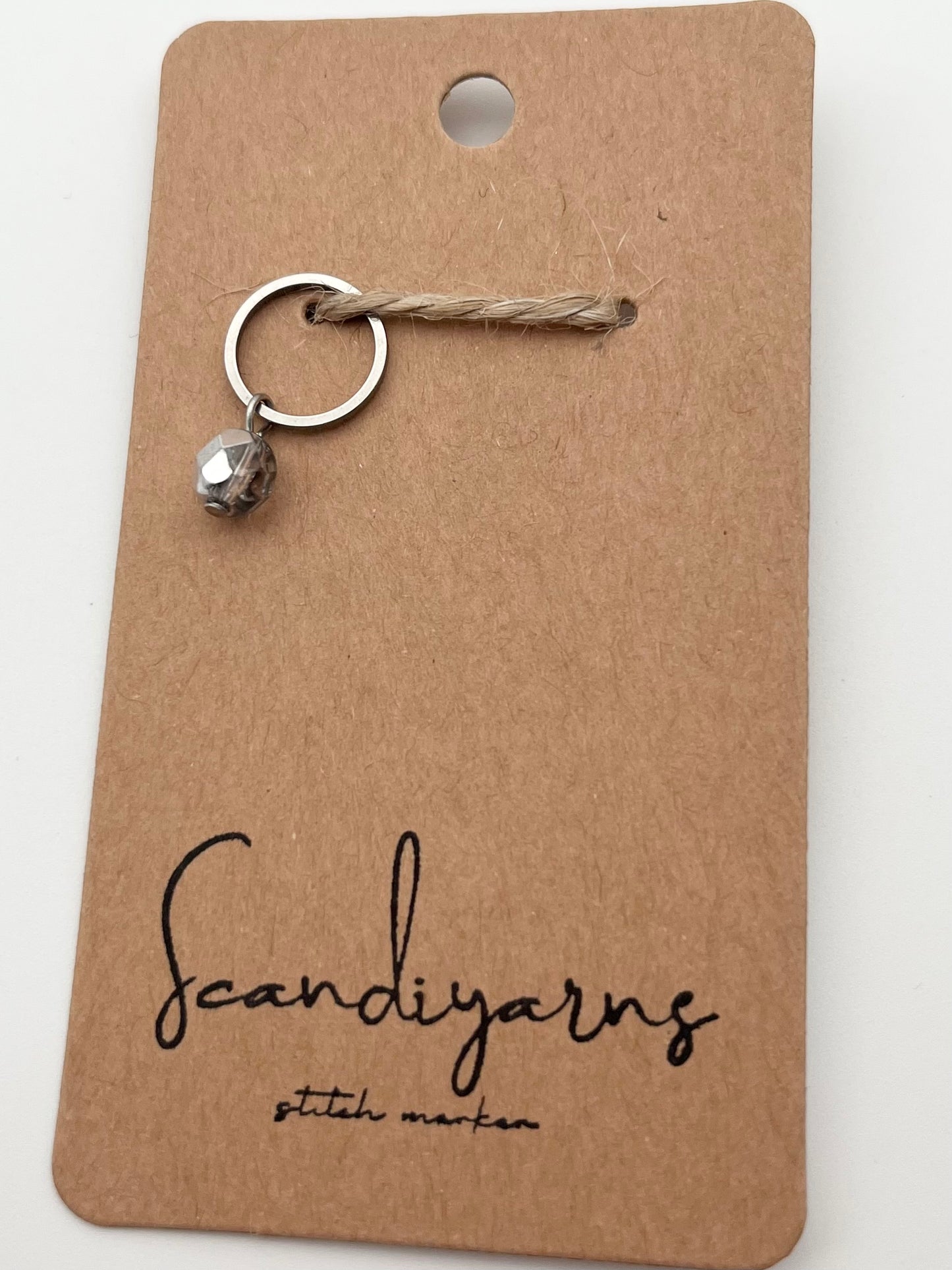 Rondellperle Silber mit kleinem Ring Silber