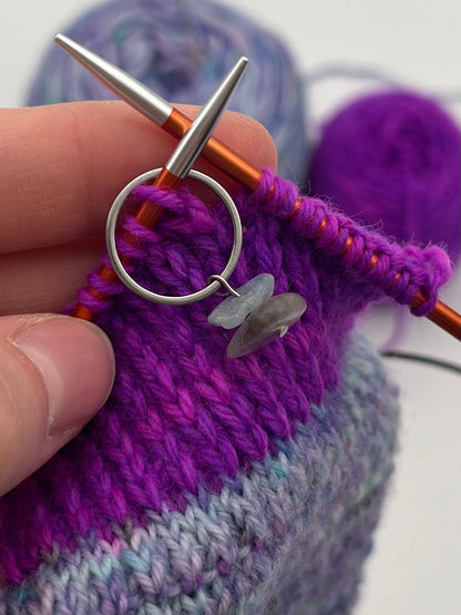 Erdbeerquarz und Morganit Stein mit großem Ring 3er Set Silber