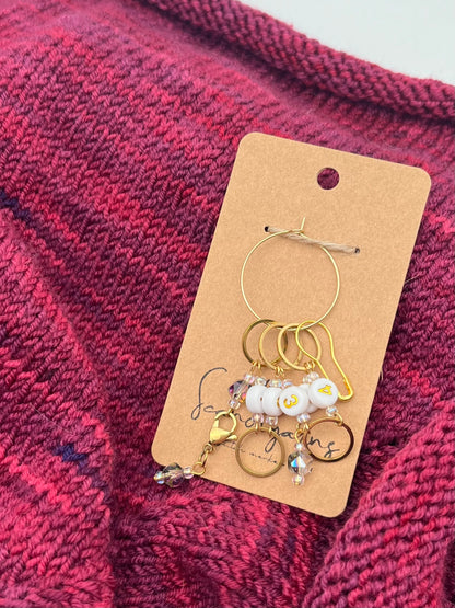 Reihenzähler 1-5 Facettperle mit kleinem Ring Gold