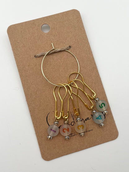 Reihenzähler 1-5 Bunt/Grau Gold