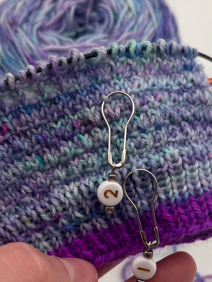 Reihenzähler 1-5 Weiß/Grau Silber