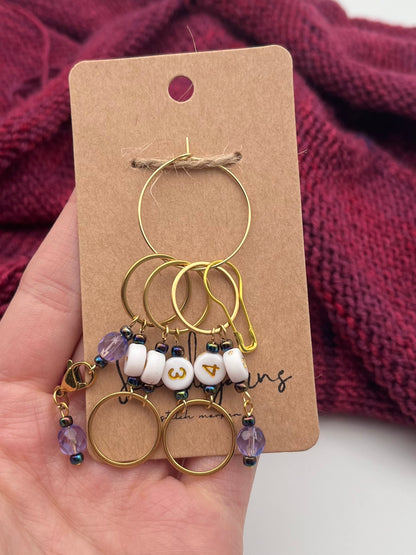 Reihenzähler 1-5 Rondellperle mit großem Ring Gold