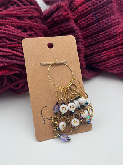 Reihenzähler 1-10 Rondellperle mit kleinem Ring Gold