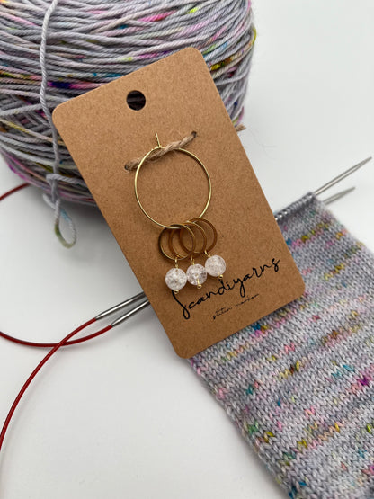 Quarz mit kleinem Ring 3er Set Gold