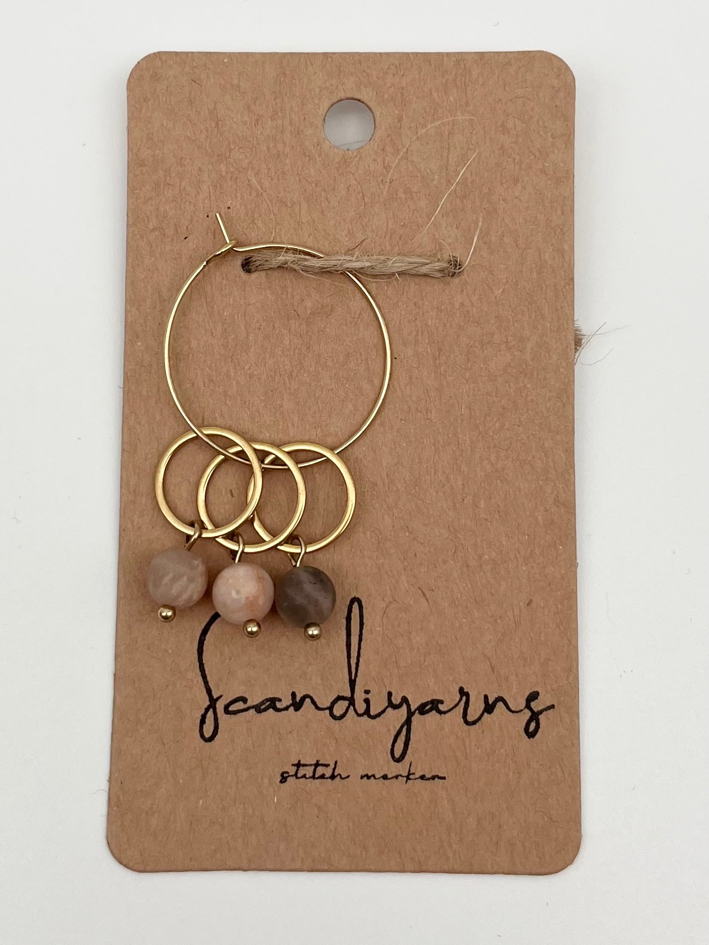 Sonnenstein mit kleinem Ring 3er Set Gold