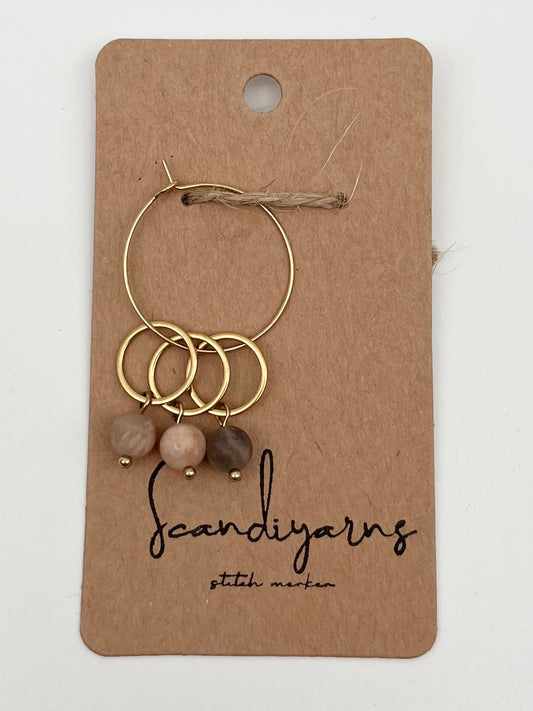 Sonnenstein mit kleinem Ring 3er Set Gold