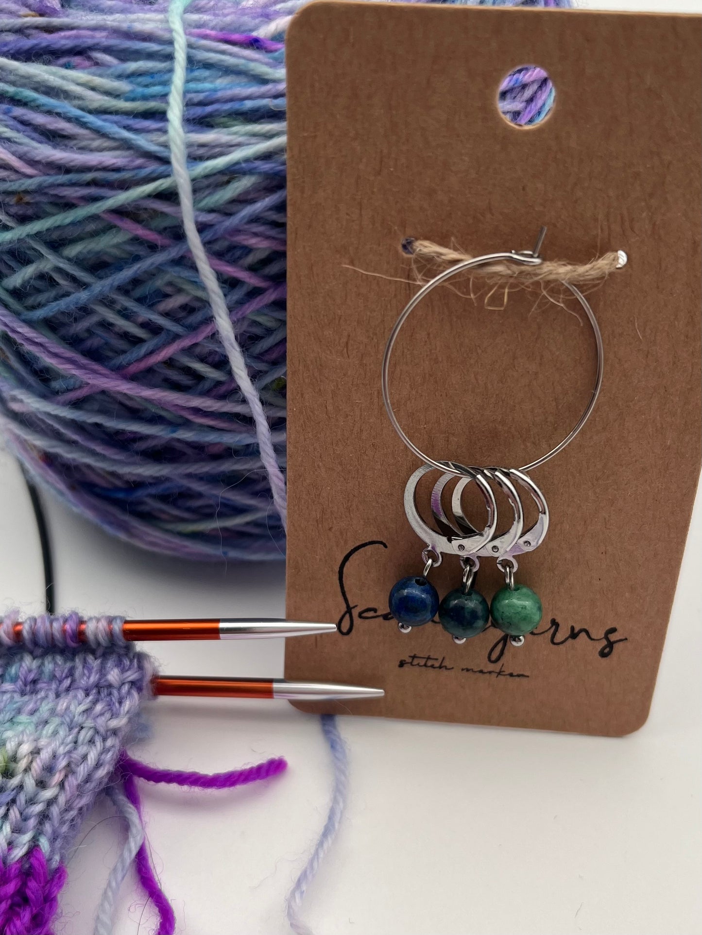 Lapislazuli mit Huggie 3er Set Silber