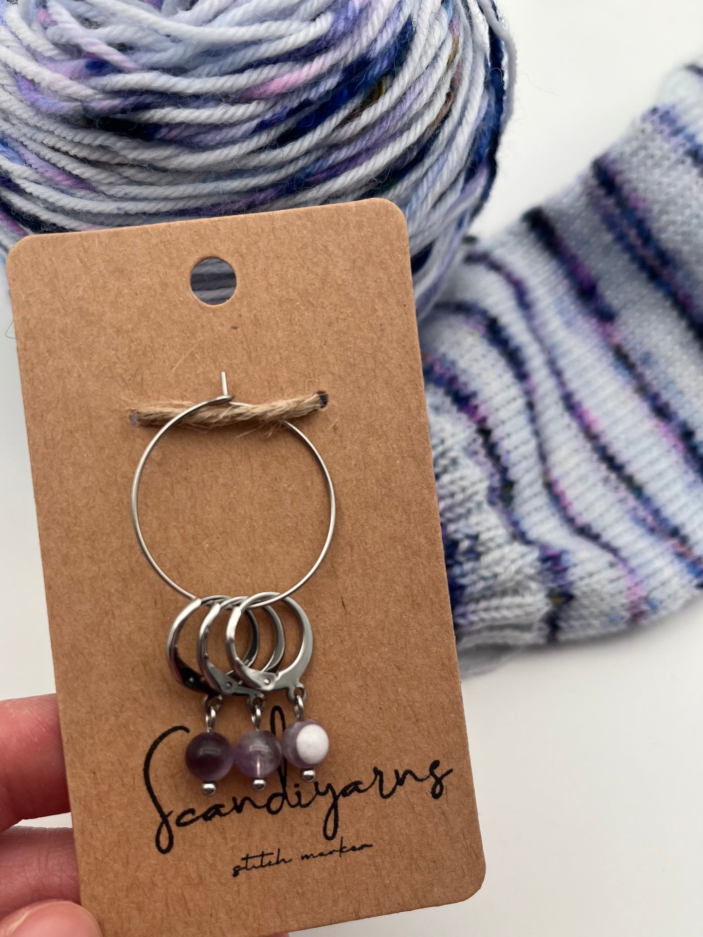 Amethyst mit Huggie 3er Set Silber