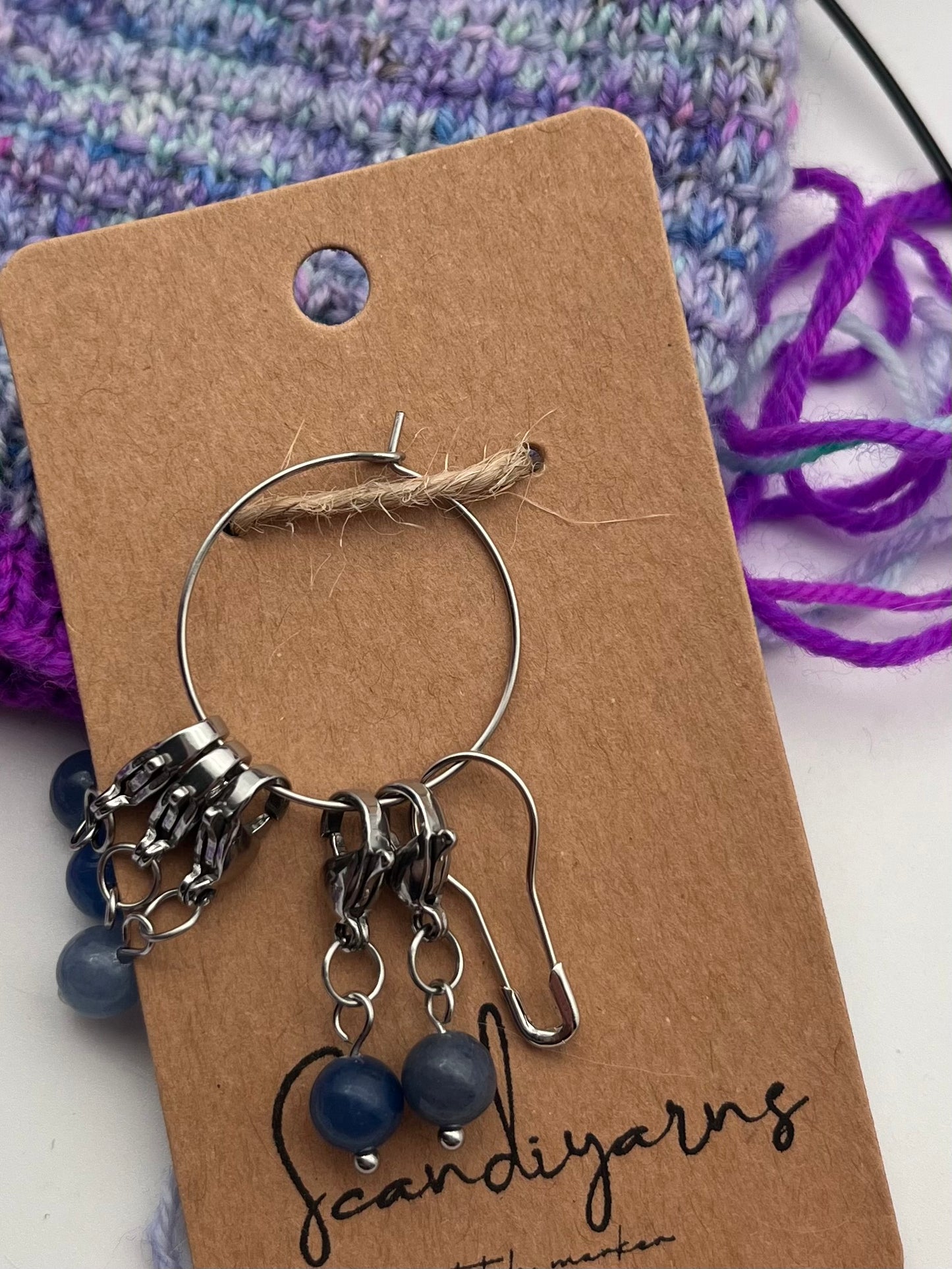 Aventurin mit Karabiner 5er Set Silber