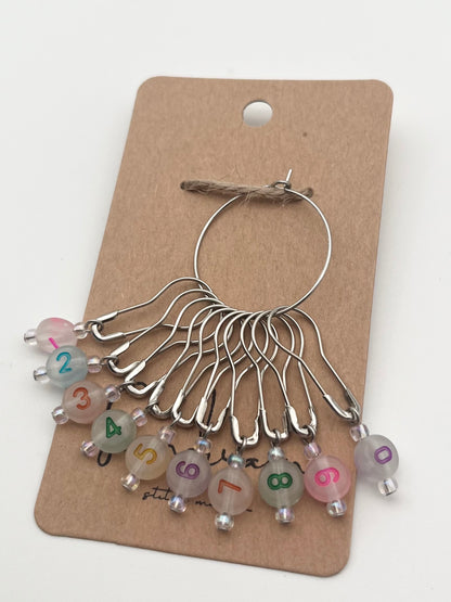 Reihenzähler 1-10 Bunt/Rosa Silber