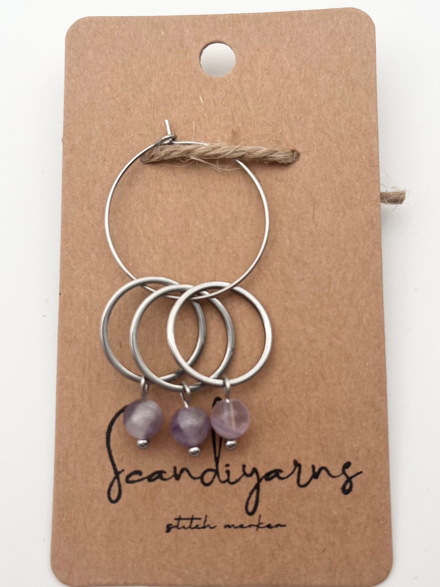 Amethyst mit großem Ring 3er Set Silber