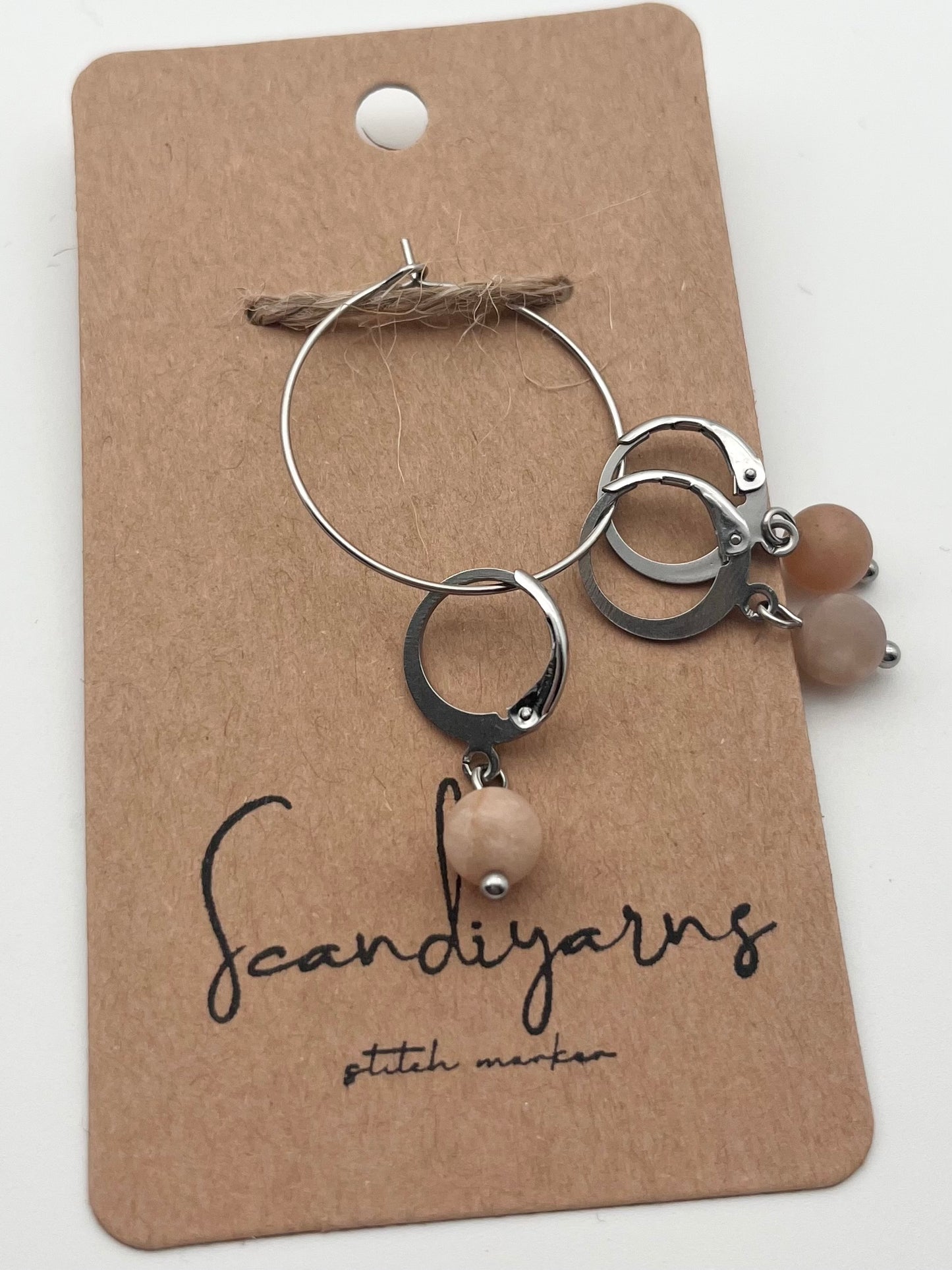 Sonnenstein mit Huggie 3er Set Silber