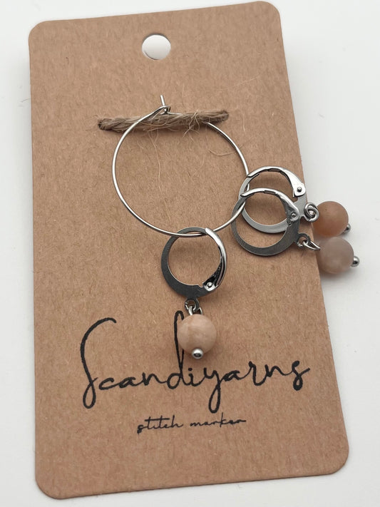 Sonnenstein mit Huggie 3er Set Silber