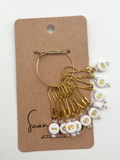 Reihenzähler 1-10 Weiß/Rosa Gold