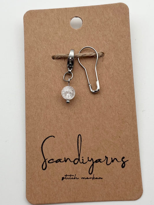 Quarz mit Karabiner Silber