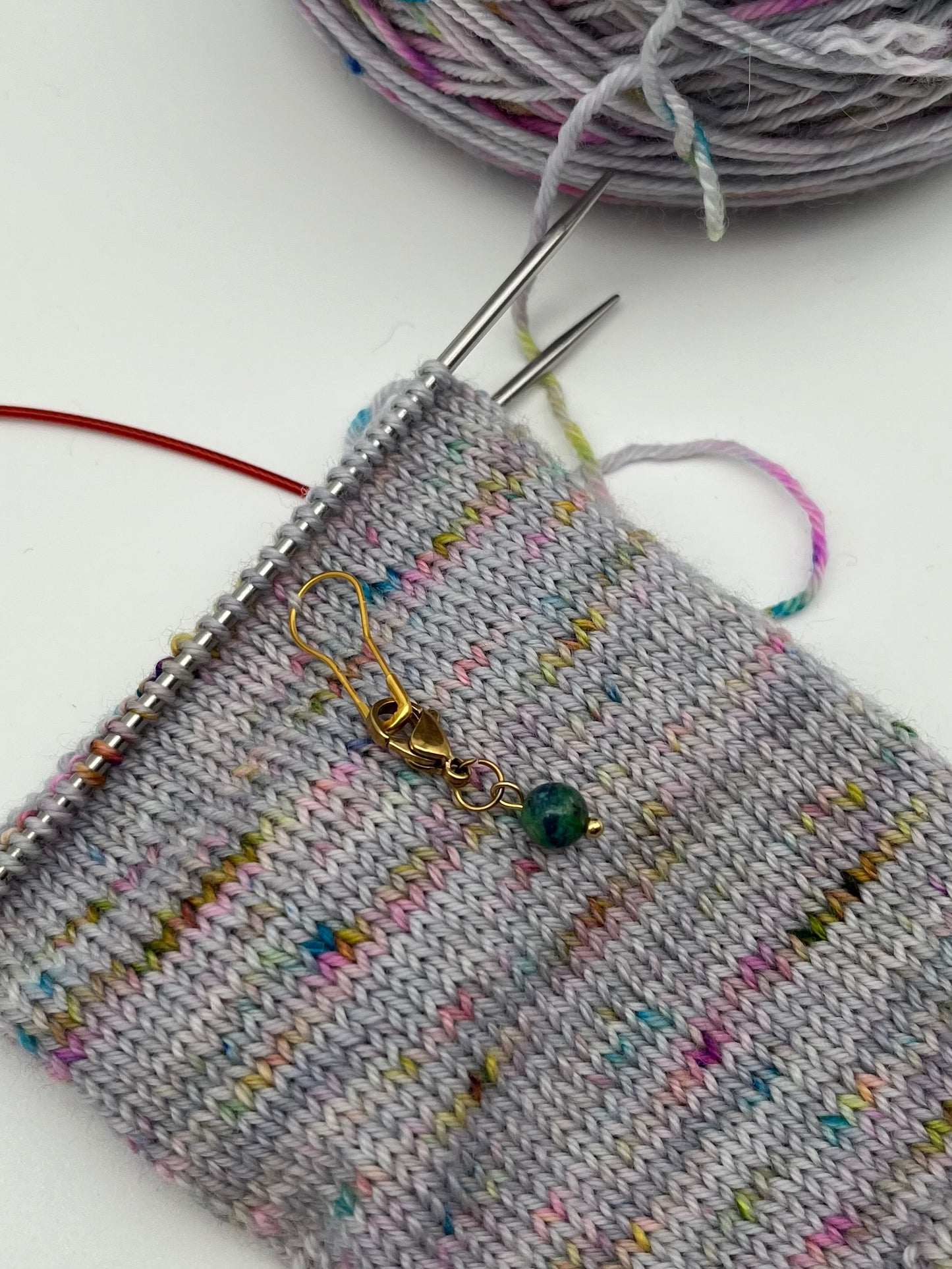 Lapislazuli mit Karabiner 3er Set Gold